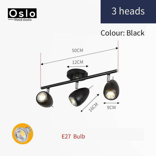 Barre spots LEDs arrondis ajustables Windows