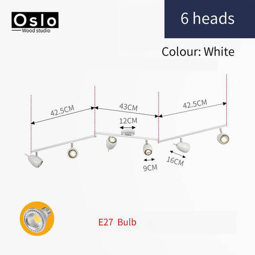 Barre spots LEDs arrondis ajustables Windows