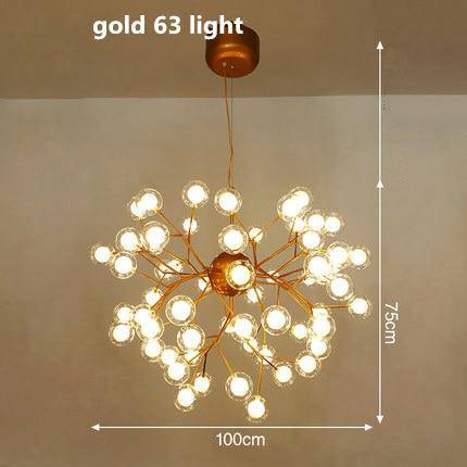 Lustre LED design arbre à branche et boules en verre - vue 16 sur 27