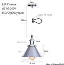 Suspension design à LED avec abat-jour en métal coloré Loft Industriel