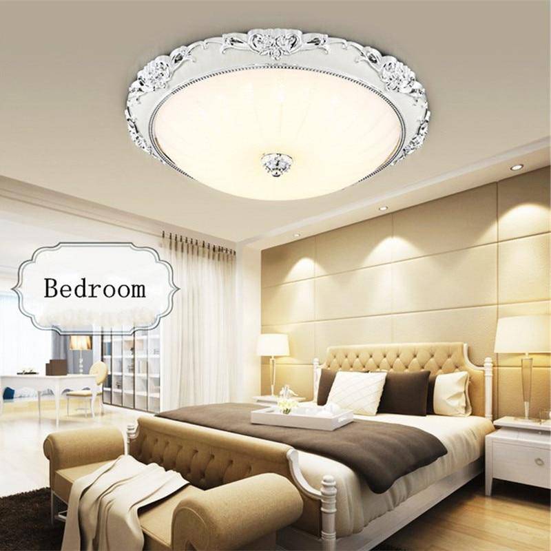 Plafonnier LED en acrylique rond avec dorures