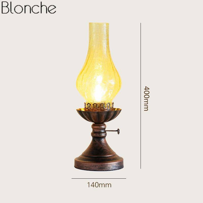 Lampe à poser vintage en métal et ampoule rétro Mona - vue 4 sur 4