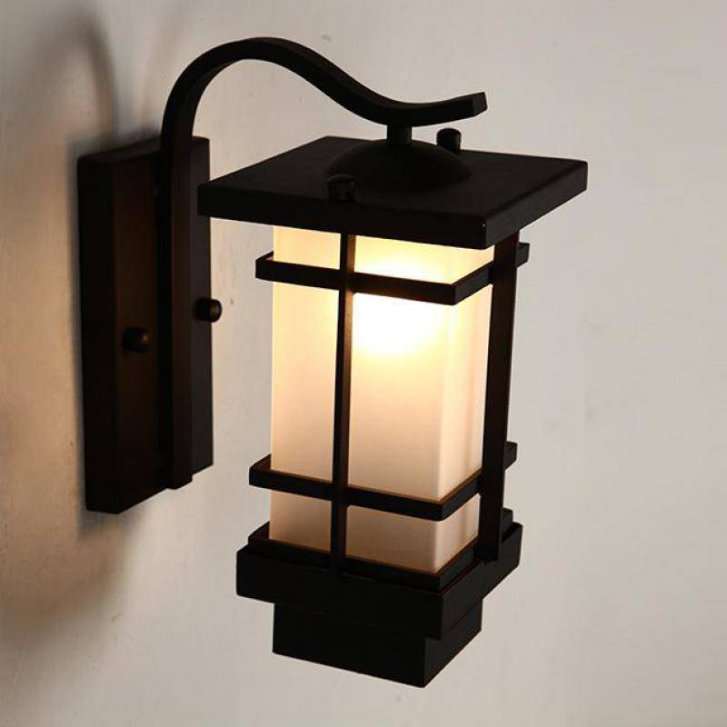 Applique murale à LED rustique noire style Garden