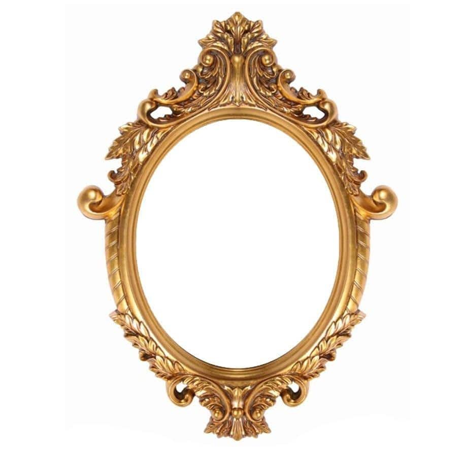 Miroir mural rétro doré style baroque - vue 3 sur 2