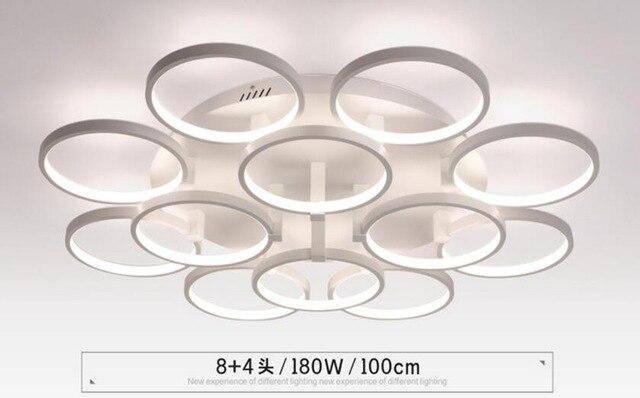 Plafonnier design en cercles blancs