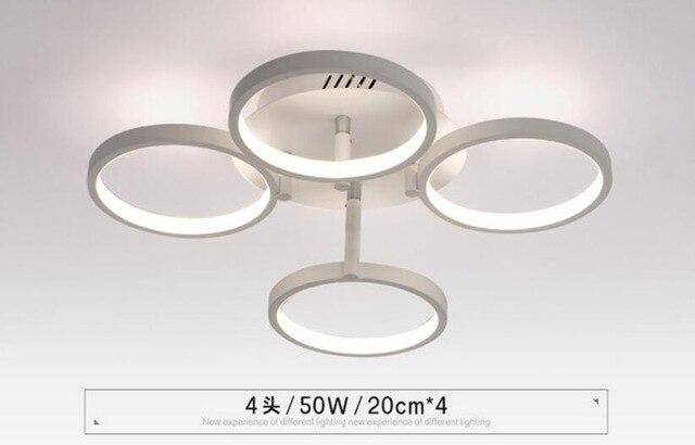 Plafonnier design en cercles blancs