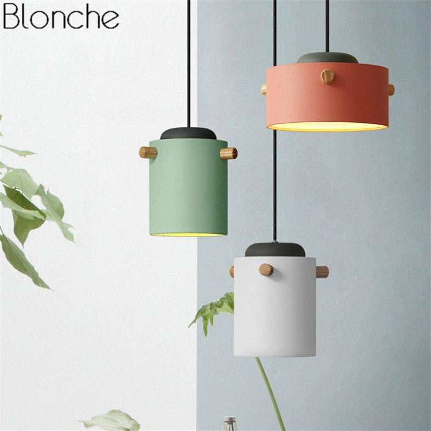 Suspension moderne LED au style macarons colorés - vue 4 sur 16
