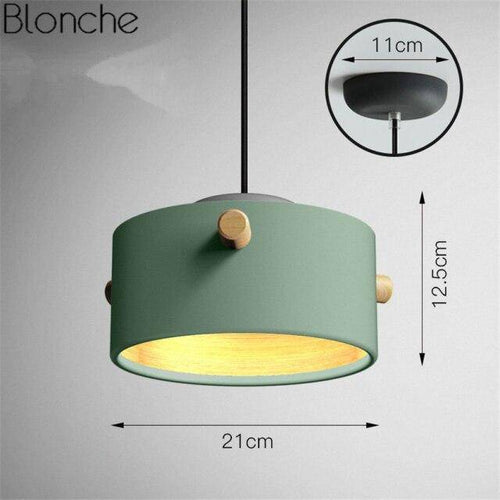 Suspension moderne LED au style macarons colorés