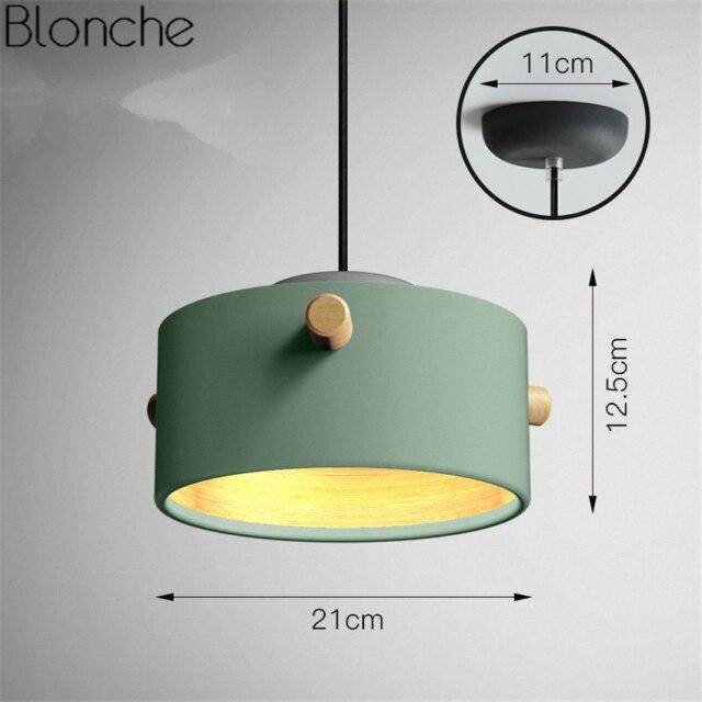 Suspension moderne LED au style macarons colorés - vue 12 sur 16