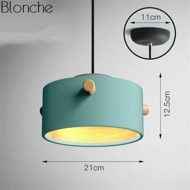 Suspension moderne LED au style macarons colorés - vue 15 sur 16