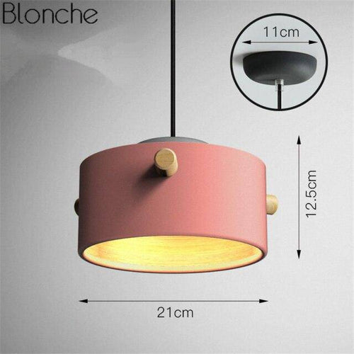 Suspension moderne LED au style macarons colorés
