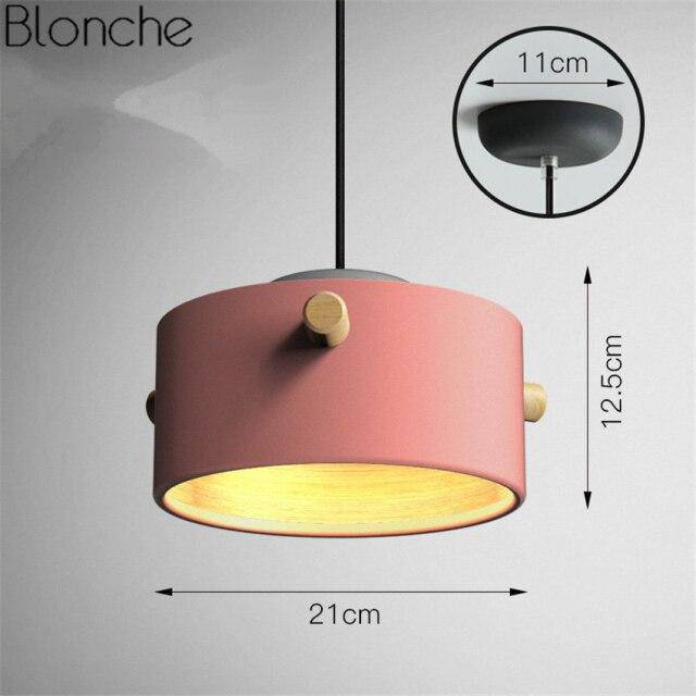 Suspension moderne LED au style macarons colorés - vue 8 sur 16