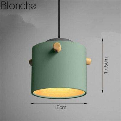 Suspension moderne LED au style macarons colorés - vue 6 sur 16
