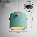 Suspension moderne LED au style macarons colorés