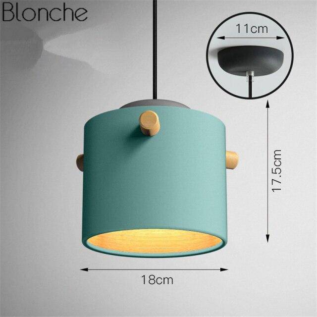 Suspension moderne LED au style macarons colorés - vue 7 sur 16