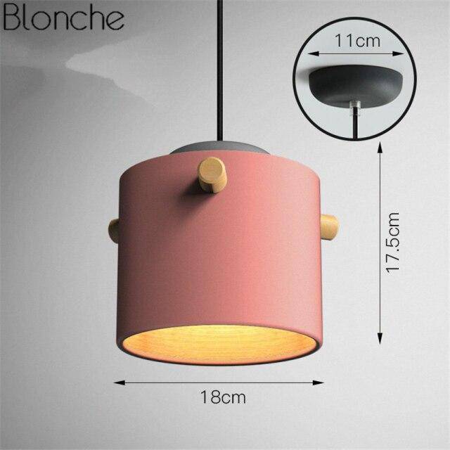 Suspension moderne LED au style macarons colorés - vue 9 sur 16
