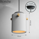 Suspension moderne LED au style macarons colorés