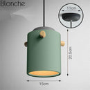 Suspension moderne LED au style macarons colorés