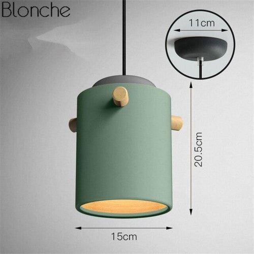 Suspension moderne LED au style macarons colorés