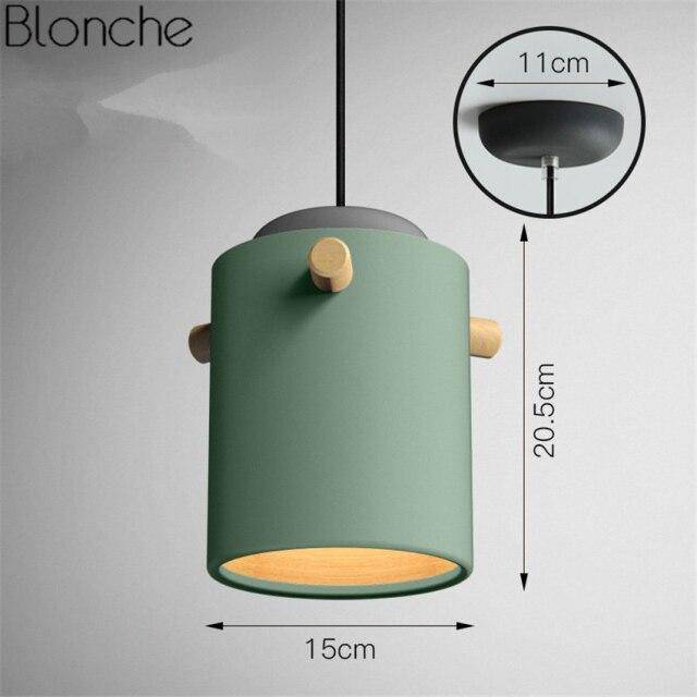 Suspension moderne LED au style macarons colorés - vue 13 sur 16