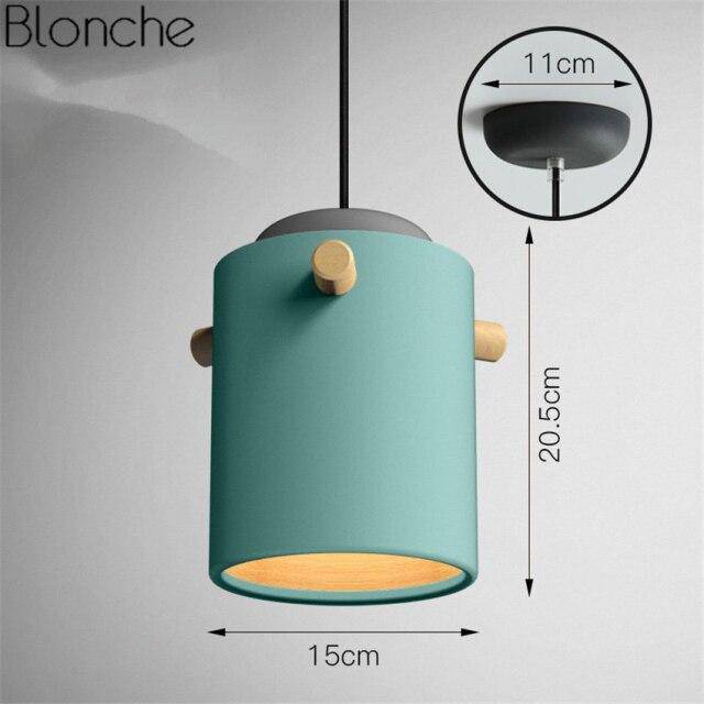 Suspension moderne LED au style macarons colorés - vue 14 sur 16