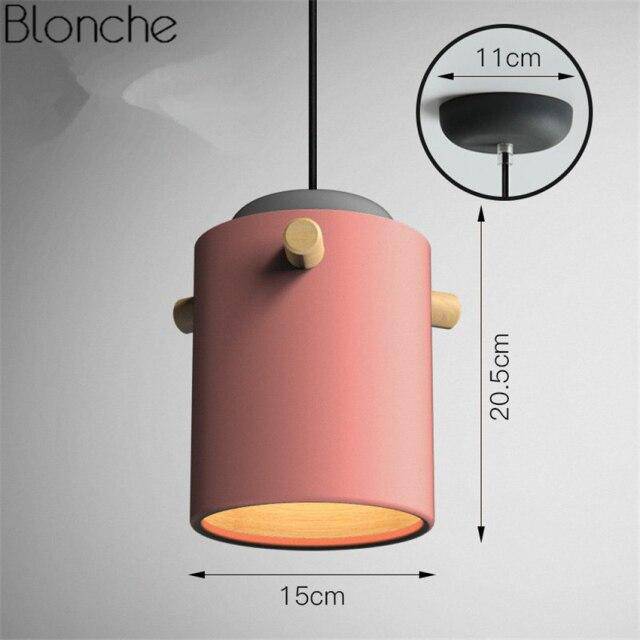 Suspension moderne LED au style macarons colorés - vue 11 sur 16