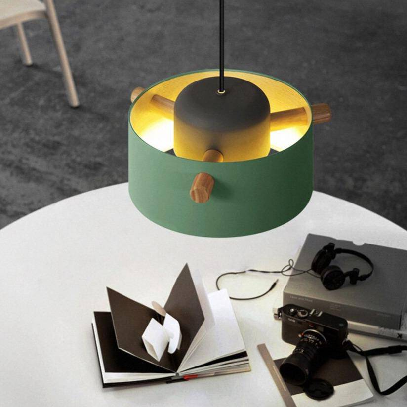 Suspension moderne LED au style macarons colorés - vue 3 sur 16