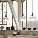 Suspension design ovale en verre à LED Oval