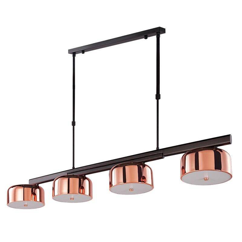 Lustre moderne avec abat-jour chromé