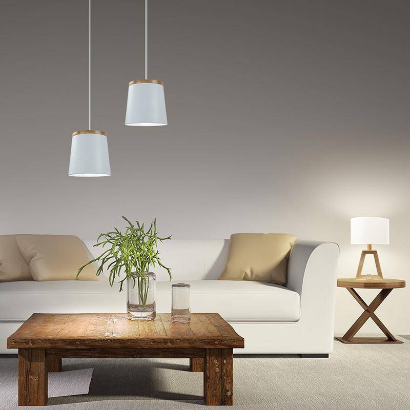 Suspension design bois et métal blanc Aisilan - vue 5 sur 7