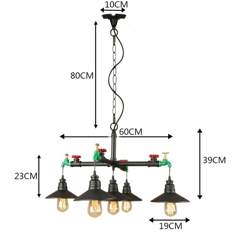 Suspension à LED style vintage avec petit robinet Miffy - vue 7 sur 6