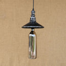 Suspension industrielle LED style bouteille en verre Sanmarino