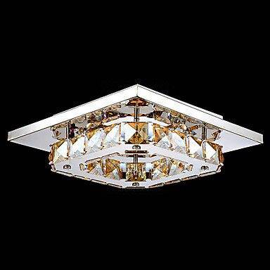 Plafonnier chromé LED carré en cristal Sala - vue 5 sur 4