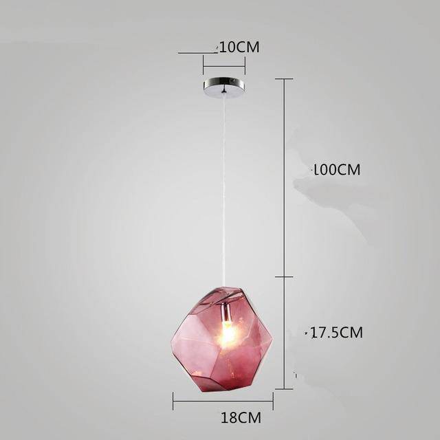 Suspension design en cristal Colorful - vue 7 sur 12