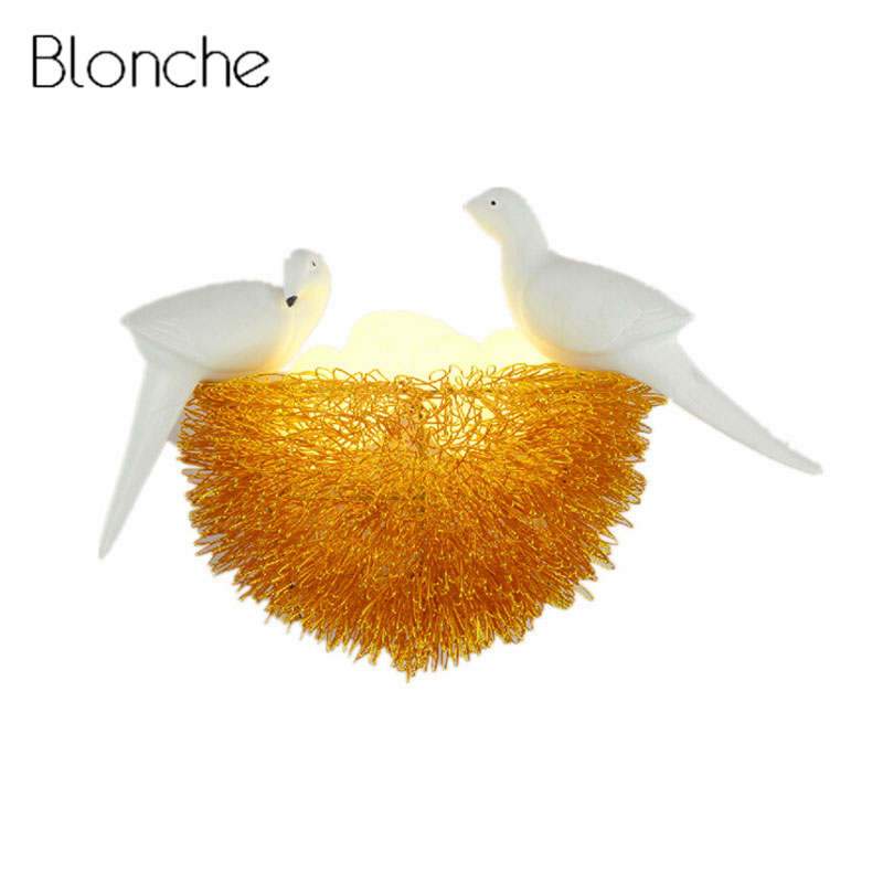 Applique LED en forme de nid d'oiseaux