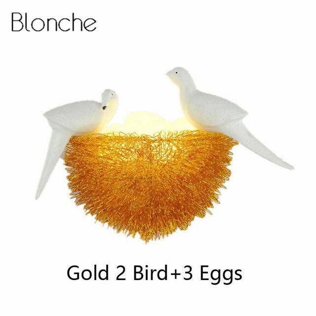 Applique LED en forme de nid d'oiseaux