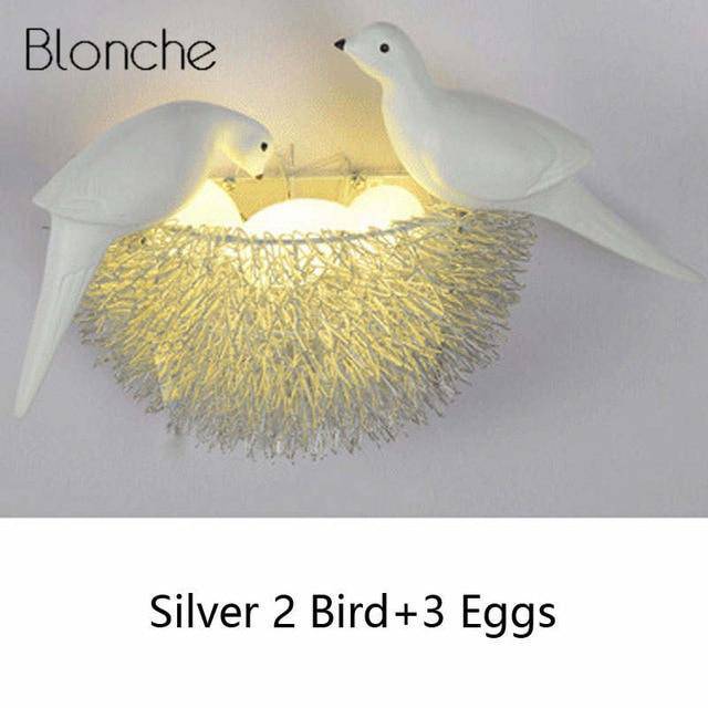 Applique LED en forme de nid d'oiseaux