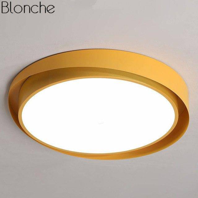 Plafonnier design LED arrondi de couleur Art - vue 9 sur 10