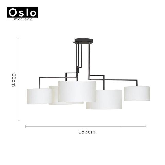 Lustre design LED avec abat-jours American - vue 8 sur 18