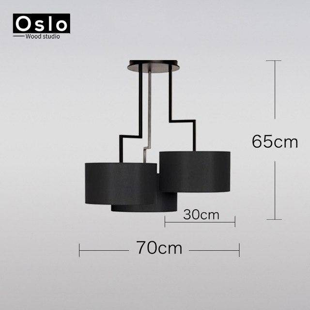 Lustre design LED avec abat-jours American - vue 16 sur 18