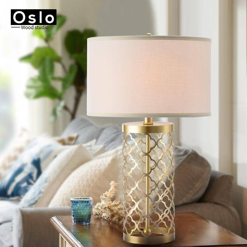 Lampe de chevet à poser design doré American - vue 4 sur 6