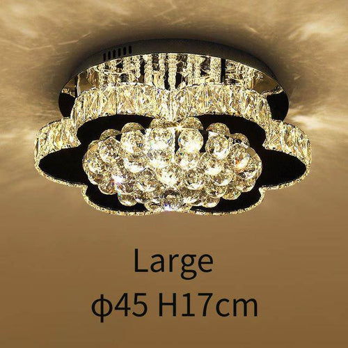 Plafonnier LED en cristal en forme de fleur - vue 3 sur 8