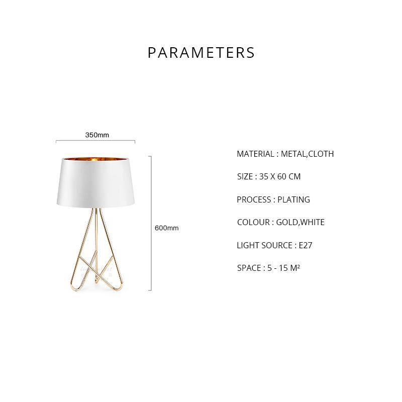 Lampe à poser design avec abat-jour et pieds chromés Novelty - vue 6 sur 7