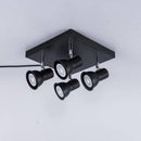 Plafonnier à spots LEDs ajustable noir (plusieurs formes)