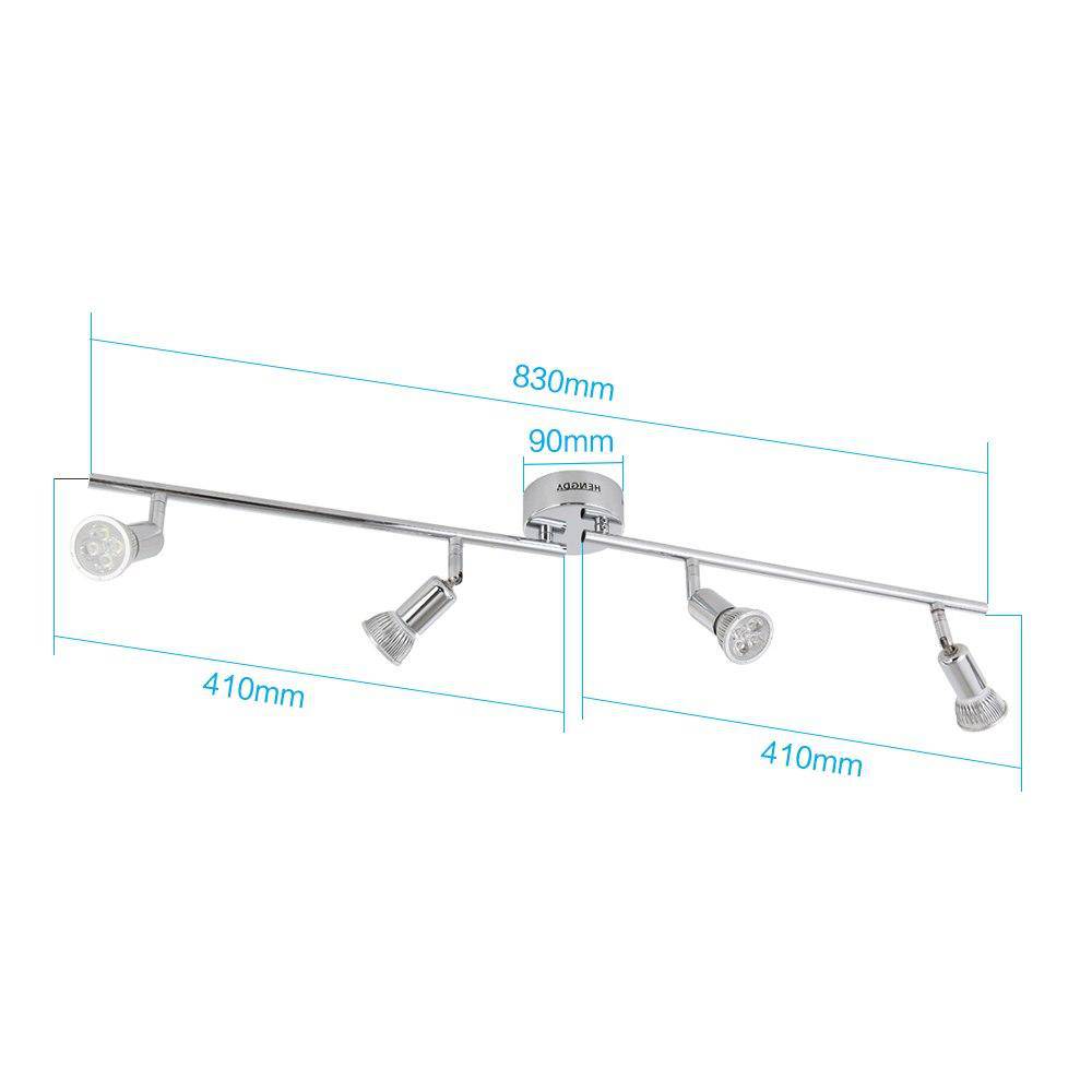 Barre à 4 spots LED chromée - vue 7 sur 7