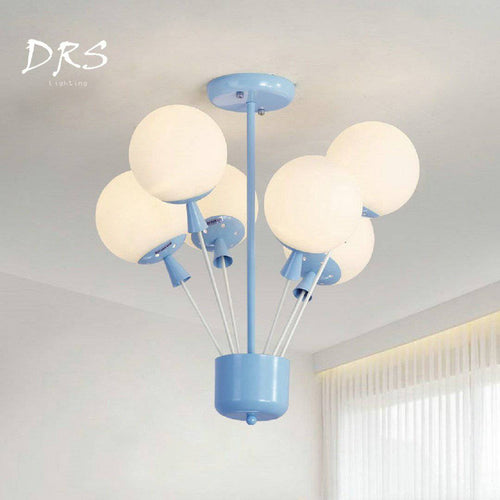 Plafonnier enfant avec ballons de verre coloré