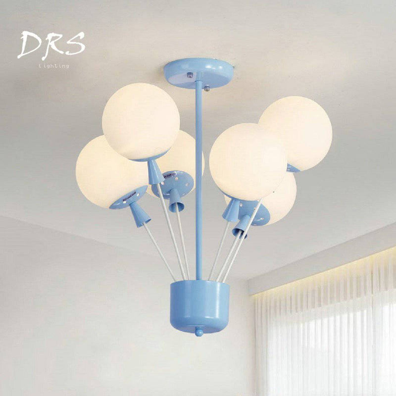 Plafonnier enfant avec ballons de verre coloré