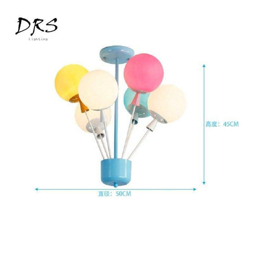 Plafonnier enfant avec ballons de verre coloré