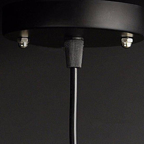 Suspension vintage en aluminium noir et doré - vue 6 sur 6