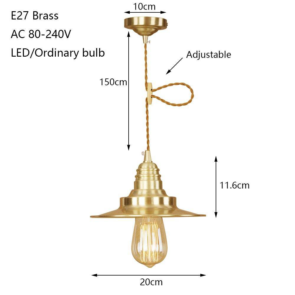 Suspension design à LED avec abat-jour en métal doré Novelty Loft - vue 5 sur 4
